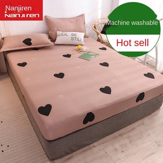 Nanjiren sábana bajera de una pieza antideslizante cubierta de colchón de colcha fija colchón simmon cubierta protectora a prueba de polvo sábana de cama completamente envolvente