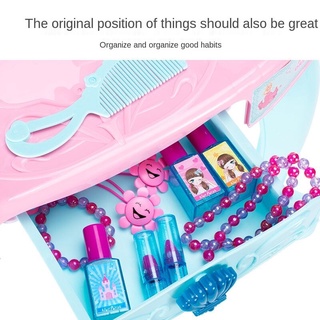 [spot] 3 en 1 Aisha maquillaje tocador juego de juguete niñas princesa maleta Playset niños juguete (6)