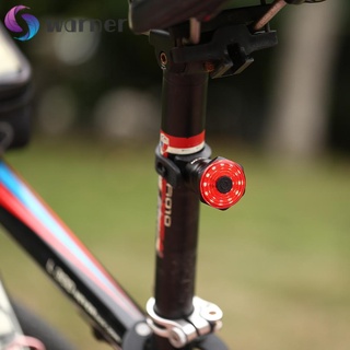 Warner Smart Sensor luz trasera de bicicleta impermeable USB recargable MTB luces traseras (4)