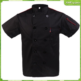 abrigo de chef masculino de manga corta chefwear restaurante hotel cook ropa uniforme