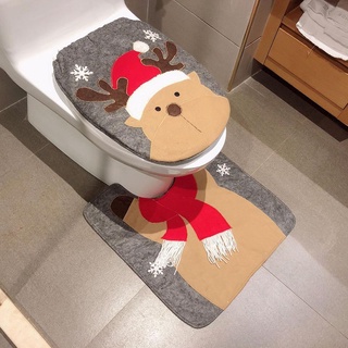 Fancy Snowman tapa de inodoro y alfombra de baño conjunto de decoración de navidad T2N9 (5)