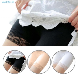 gexinhu.cl mujeres elástico color sólido encaje sin costuras transpirable polainas de seguridad pantie shorts