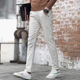 Hombres casual pantalones pantalones flaco estiramiento 6 colores ropa de los hombres 2019 (4)