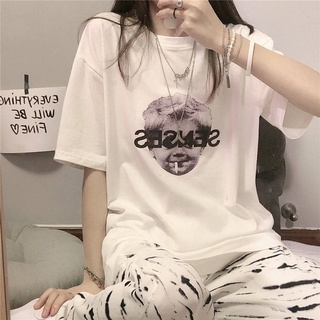 Palazo individual/sut mujer fesyen verano impresión retro suelta camiseta de manga corta patrón de cebra fuera Casual piernas anchas (1)