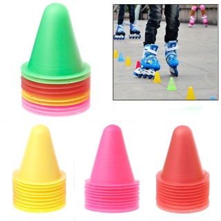 15pcs conos equipo de entrenamiento de alta calidad marcado copa skate marcador conos accesorios plástico patinaje herramienta 3 colores deportes fútbol rodillos/multicolor (5)