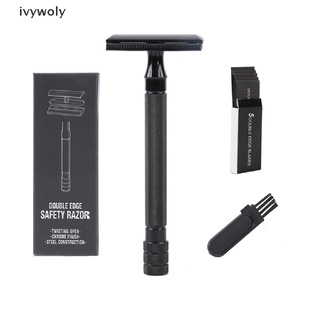 ivywoly classic - maquinilla de afeitar de seguridad ajustable con cepillo pequeño y hoja cl