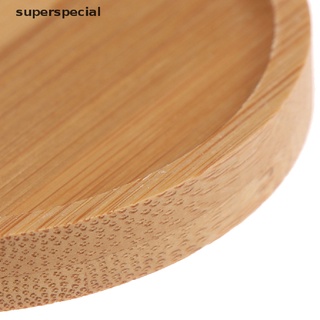 【cial】 Bamboo Round Square Plates for Succulents Pots Trays Base Stander Garden Decor . (5)