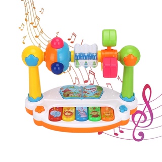 Niños Bebé Juguete Educativo Rotación Música Piano Animales Sonido Teclado Jugando Regalo Instrumentos Musicales