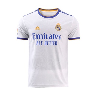 2122 Real Madrid Home Jersey Men's T-shirt Short-sleeved Summer Sportswear Football Jersey No. 4 Ramos Team Jersey