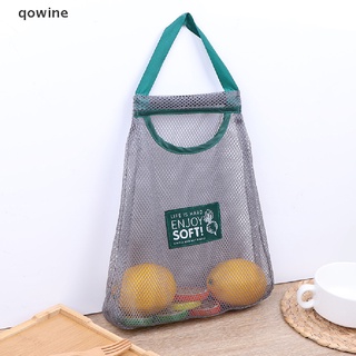 Qowine Reusable Vegetable Bags Kitchen Fruit Vegetable Storage Mesh Bag Washable Pouch CL