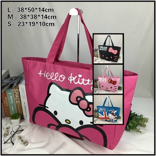 Bolsa de lona Hello Kitty de gran capacidad bolso de la compra bolsa de almacenamiento #3301