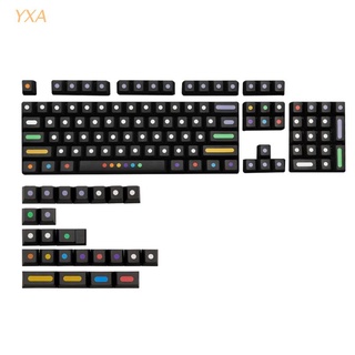 Yxa PBT Five Sides 128-Key Cherry Profile Dye-Sub PBT Keycap Set para llave mecánica