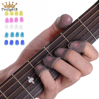Guitarra Fingerstalls Props Gadget Pack silicona goma dedos guardias protección Kit de herramientas 12pcs nuevo