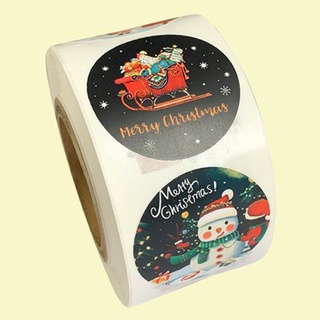 500 unids/rollo feliz navidad 10 estilos etiquetas pegatinas caja de artesanía sello gogohomemall (1)