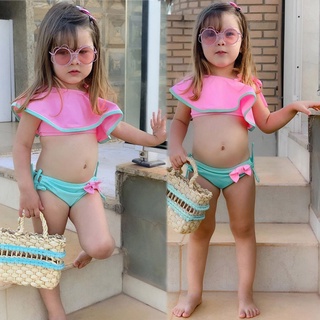 baby baby kids kids kids dos piezas swimwear sólidas swim traje de baño bikini outfits