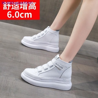 No 2021 zapatos blancos De tubo Alto para mujer versión Coreana Modelos explosión De cuero