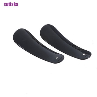 sutiska 2 piezas de 11 cm de plástico negro zapatero cuernos cuchara zapatos accesorios FSA (7)