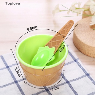 [toplove] bebé tazón de alimentación de plástico helado cuenco de los niños vajilla de color caramelo tazón. (9)