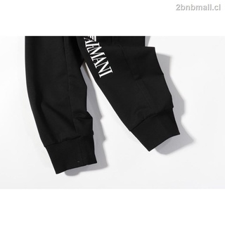 armani parejas pantalones clásicos letra impresión elástica cintura casual deporte pantalón más el tamaño suelto pantalones unisex (8)
