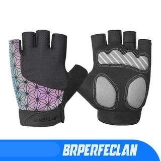 Brperfeclan guantes De medio Dedo antideslizantes para Ciclismo acolchados/Bicicleta Mtb transpirables