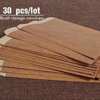 30 unids/lote 16x11cm estilo antiguo Vintage papel sobre marrón Kraft embalaje para tarjeta de invitación Retro postal pequeña carta