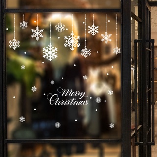Copo De Nieve Electrostático Pegatinas Escena Diseño De Vidrio Puerta Ventana Año Nuevo Decoraciones Navidad