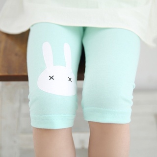 2-7years 7 Color Kids Rabbit Footless Girls Knee Length Kid Five Pants Cropped Clothing Kids Leggings Children's Summer Cool