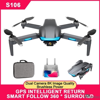 Cámara S106 GPS Drone 8K Dual HD 2.4G WIFI Fotografía aérea Quadcopter Drone plegable SATSS