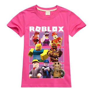 Nuevo ROBLOX juego de los niños T-Shirt niños camiseta 3D ropa de dibujos animados Unisex niño niñas de manga corta camisas de algodón (6)