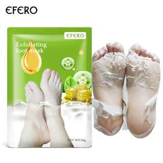 1 par de máscaras exfoliantes de Efero lavanda Peeling para pies calientes callos eliminar la piel muerta (2)