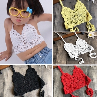 tops de bikini de moda de crochet/niñas de algodón para niñas de verano/bikini/bikini/bikini