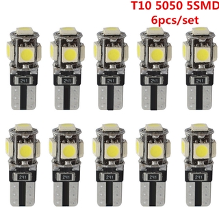 6X T10 Led Canbus sin errores 5 SMD coche lateral cuña bombilla blanca 168 194 W5W
