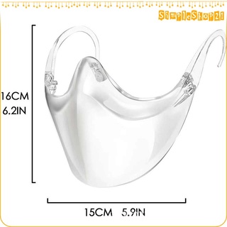 Simpleshop21 3 pzs protector de cara Transparente lavable Anti-empañamiento (5)