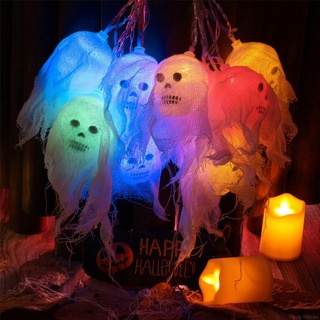Halloween decoración m LED linterna cadena fantasma cráneo color (4)