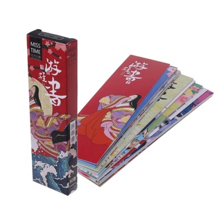 LU 30Pcs/Bag Paper Bookmark Vintage Japanese Style Book Marks For School Student