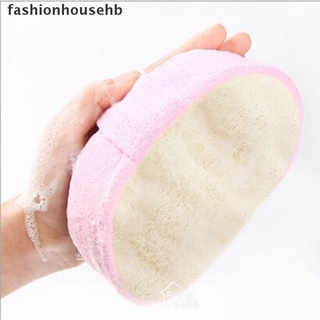 fashionhousehb esponja de esponja natural para baño/cepillo de masaje corporal/limpieza facial/almohadilla de limpieza caliente