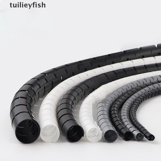 tuilieyfish 1m manga de gestión de cable pc tv organizador envoltura cubierta espiral gestión de alambre cl (1)