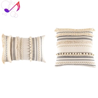 tufted boho - funda de almohada decorativa, marroquí, hecha a mano, acento tejido, 30 x 50 cm