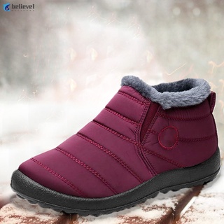 Botas De nieve cálidas De invierno Ankle Boots Forro grueso De piel impermeable zapatos Para mujer y hombre (9)