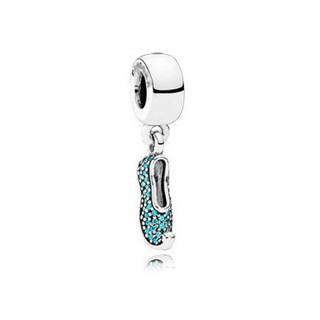 Disney Pandora 925 de plata de trébol de sirena colgante encanto estrella cristal zapatos elfo copo de nieve caballito de mar concha encanto (7)
