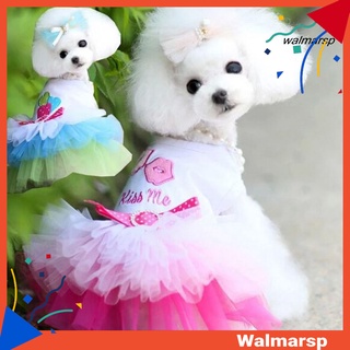 [wmp] Vestido De Princesa De algodón transpirable con estampado Love-Hearts Para mascotas/perros/Princesa