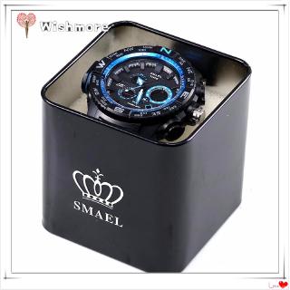 Smael marca Original caja de reloj deporte hombres reloj caja de Metal masculino reloj LED Digital caja de reloj protección (1)