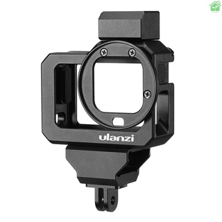 [gree]ulanzi G8-5 cámara de acción jaula de vídeo Compatible con GoPro Hero 8 negro Vlog funda de aleación de aluminio con doble frío S