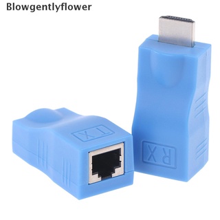 Blowgentlyflower HDMI to RJ45 Extender Extension Up to 30m Over CAT5e Cat6 Network Ethernet LAN BGF