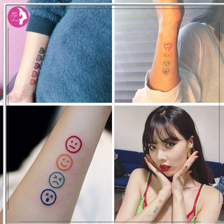 Ready Stock-Ins linda chica Kim Hyun una misma cara sonriente tatuaje pegatinas 30/set (1)