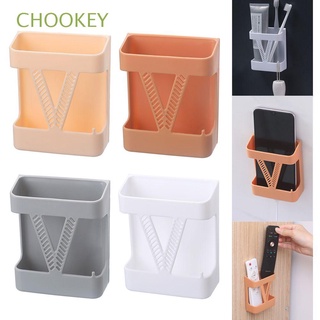 CHOOKEY New Phone Charging Holder Colorful Remote Control Wall Mounted Stand Organizer Multifunction Mobile Phone Storage Box