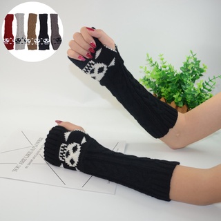 guantes largos de medio dedo para mujer/guantes de manga larga sin dedos/guantes estilo punk gótico