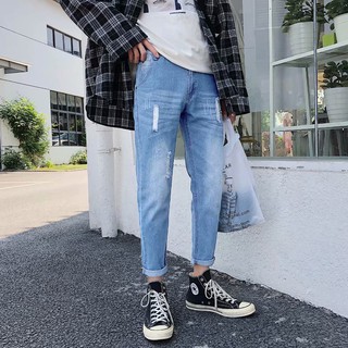 [jeans] Pantalones vaqueros para hombre Slim Fit pantalones de mezclilla de moda para hombre