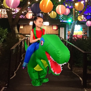 ✪✪Niños inflable dinosaurio T-Rex disfraz niño Halloween rendimiento ropa