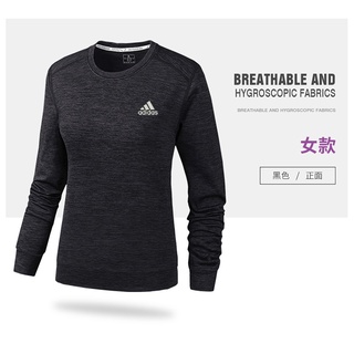 Adidas Long-sleeved T-shirt Men's Summer New Round Neck Sweater Fitness Clothing Sports and Leisure Trend Bottoming Shirt Shirt